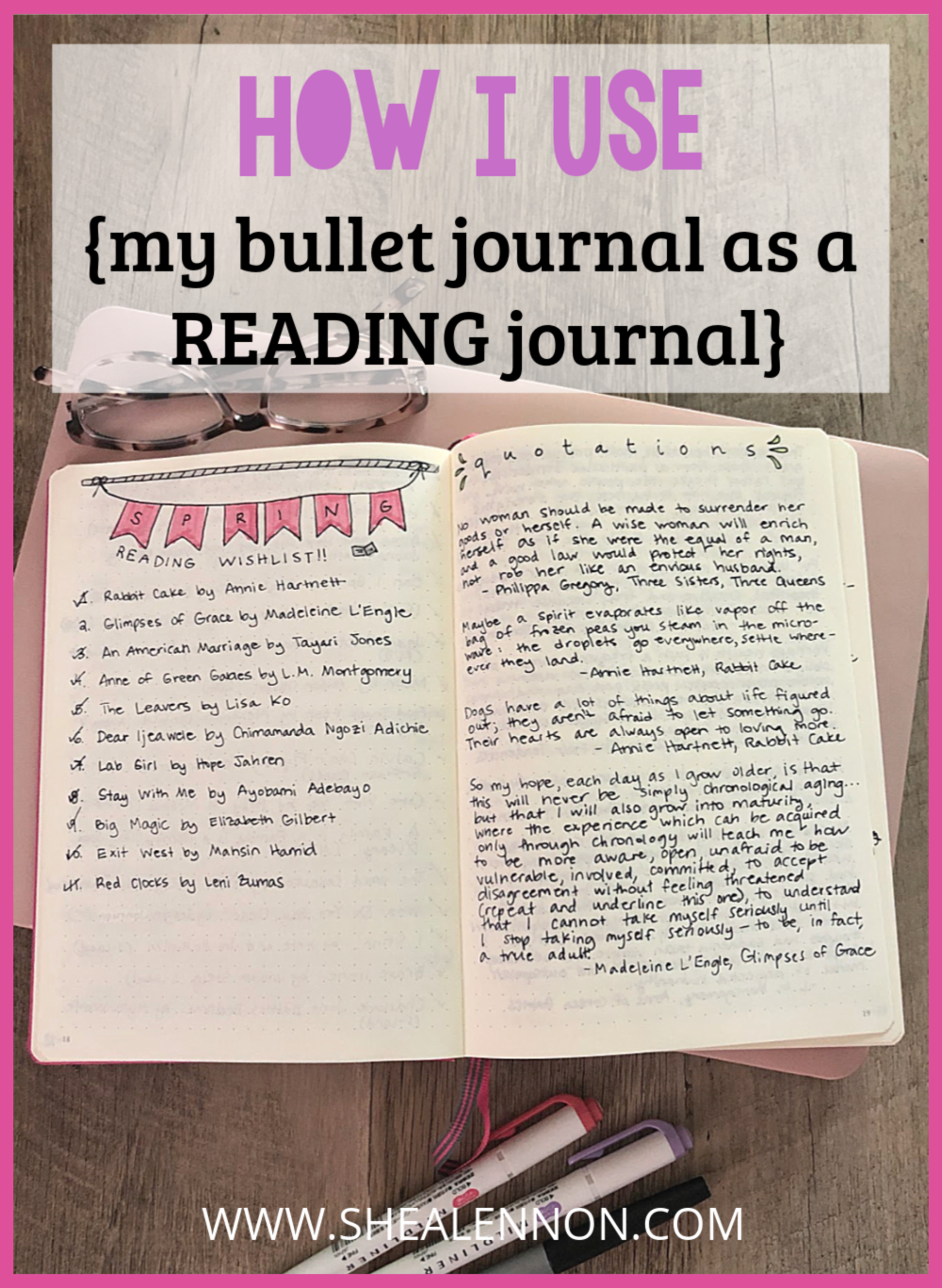 How I Use a Bullet Journal to Track My Reading - Shea Lennon