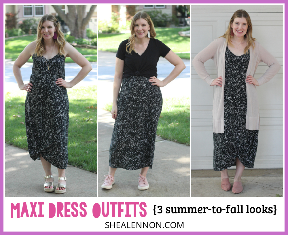 Maxi dress outfits for summer and early fall | shealennon.com